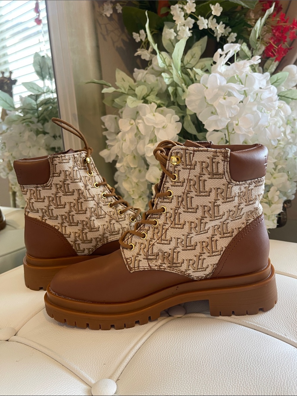 Ralph Lauren Carlee boots in tan